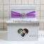 Elegant purple wedding money box in handmade with photo frame wedding decorations