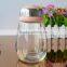 Lovely 16oz penguin Christmas glass bottle with pink color lid from Bengbu Cattelan Glassware Factory