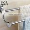 Modern design Bathroom accessories Brass Chrome finishing Double towel rails