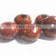 Natural Red Jasper Faceted Handmade Roundel Big Hole Beads