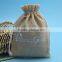 Low price hot sell drawstring jute pouches eco friendly