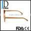 Hot Sell Polarized Natural Wood Framed Flat Top Sunglasses