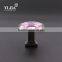 1 inch brushed nickel finish square pink glass knobs for cabinets