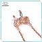 Rose gold plated butterfly shaped western style necklace