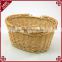 Wholesale wicker woven supermarket shopping basket with flexible handles