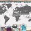 Scrape Map World Map Personalized Scrape off XL Size Unique and Large World Map Poster with a Layer AMA-16