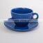 200--300ml Red promotion glazed ceramic mug with saucer