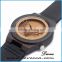 Private label your own logo leather band wristwatch wholesale wood watch