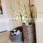 Rustic round wicker Umbrella Stand basket