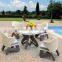 Outdoor furniture patio garden use PE synthetic rattan/wicker dining table and chairs with cushion