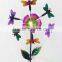 2017 New Design Metal Wind Spinner from Factory by Solar Power Garden Stake