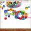 Painted children wooden cube beads