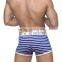 stripe cotton custom waistband logo for men underwear wholesale