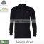 OEM Clothing Men's Merino Wool Long Sleeve V-Neck T-Shirt