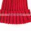 Myfur Lady Fashion Real Raccoon Fur Pompom Striped Knit Hat Wholesale