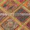 Orange Kundan Decorative Pillow Big Floor Indian Decorative Bedding Pillow 24in