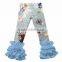 Wholesale baby girl icing ruffle pants cute colorful girls icing legging