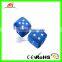 Factory Wholesale custom white ponit blue plush dice different colored with sucker