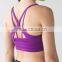 Custom 88% Polyester 12% Spandex Sexy Bra Purple Gym Wear for women