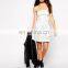Latest fashion woman party pleated cocktail dress 2016