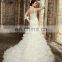 BN82 One Shoulder Lace Appliqued Ruffles Bottom Mermaid Cut Latest Wedding Gown Designs