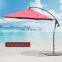 Top quality outside sunshade umbrella with hand push and banana shape