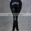 In stock fashionable black shiny tight leggings