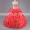 Suzhou Alibaba Dress Red Sweetheart Ball Gown Prom Dresses Quinceanera Dress HMY-D532