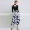 wholesales lastest design printed women palazzo pant 2015 winter cotton high waist casual pants