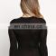 2017 Hot Sale Woman's Fashion Black Plunge Choker Bodysuit