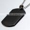 Army Style Dog Tag Pendant Mens Necklace snake Chain black blank dogtag