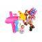 Low price wholesale cute funny durable pet squeaky chew toy rubber rope plastic biting toy for dog