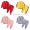 Fall winter Newborn Baby  Causal  striped  Zipper tracksuits set 2pcs  sweater suit sportswear Pants sets 4 colors
