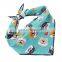 Hot printed lattice stripe christmas colorful dog saliva bib triangle pet bandana collar