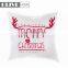 Custom Newest Design Printed Merry Christmas Theme Applique Work Cushion Cover