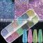 Rainbow Glitter Dip Powder Aurora Mirror Chrome Effect Nail Pigment Dipping Powder For Nail Salon