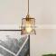 Gold Glass Pendant Hanging Light E27 Modern Lamp Chanderlie For Home Bar
