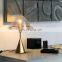 Modern Glass Metal Table Lamp Decorative Bedside Bedroom Table Lamp With LED Bulb