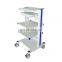 Nursing Mobile Workstation Trolley Hospital Computer Trolley with 2 Drawers