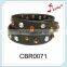 Fashion multi strand leather wrap bracelet newest handmade crystal leather bracelet ,leather bracelet wholesale