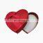 Custom color heart shaped gift box wholesale with fabric cover