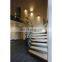 double stringer carbon steel stair/single beam wood staircase