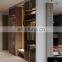 Customized glass door dressing room closet wardrobe modern bedroom set