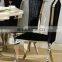 modern luxury 6 seater stainless steel marble dinning table