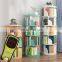 Modern rotating children book shelf wooden library kids bookcase book shelf