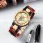 GOHUOS 16081 Womens Men Couple Watches Quartz Fashionable Private Label Wood Watch