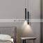 Hot Selling High Quality Pendant Light Long Tube Ceiling Hanging Lamp Black White Decor Living Room Led Pendant Lights