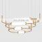 Elliptical Double Row Chandeliers for Indoor Bedroom Living Room LED Pendant Light Office and Hotel Ceiling Hanging Lamp