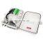 16 Cores 2 In 16 Out Abs Ip65 Outdoor Ftth Waterproof Uncut Design Midspan Access Port Optical Fiber Distribution Box