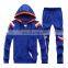 Custom color polyester tracksuit football kits soccer hooded sport football training tracksuit uniform